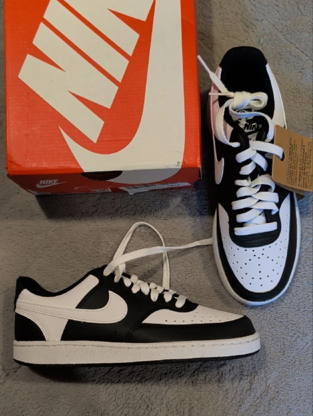 Nike Court Vision Lo  Two-Tone Black and White